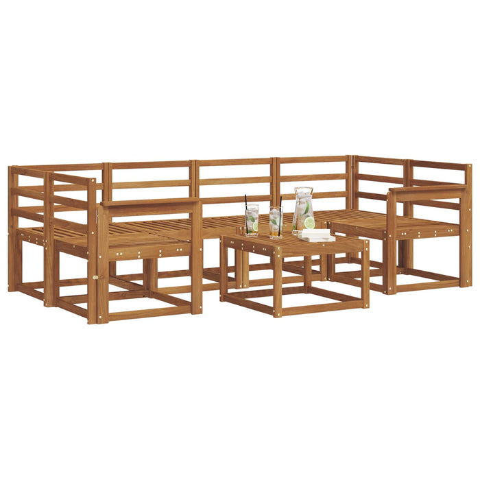 Set de canapele de exterior 7 pcs natural Lemn Solid de Acacia - WALTI WALTI