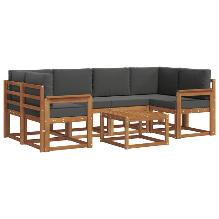 Set de canapele de exterior cu pernă 7 pcs Natural și Antracit - WALTI WALTI