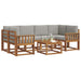 Set de canapele de exterior 7 pcs Gri natural și deschis - WALTI WALTI
