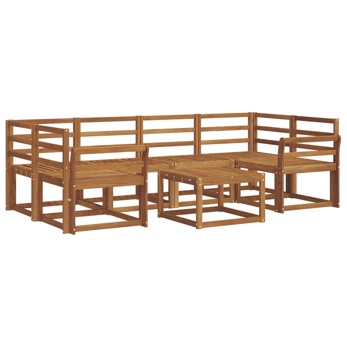 Set de canapele de exterior 7 pcs natural Lemn Solid de Acacia - WALTI WALTI