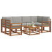 Set de canapele de exterior 7 pcs Gri natural și deschis - WALTI WALTI