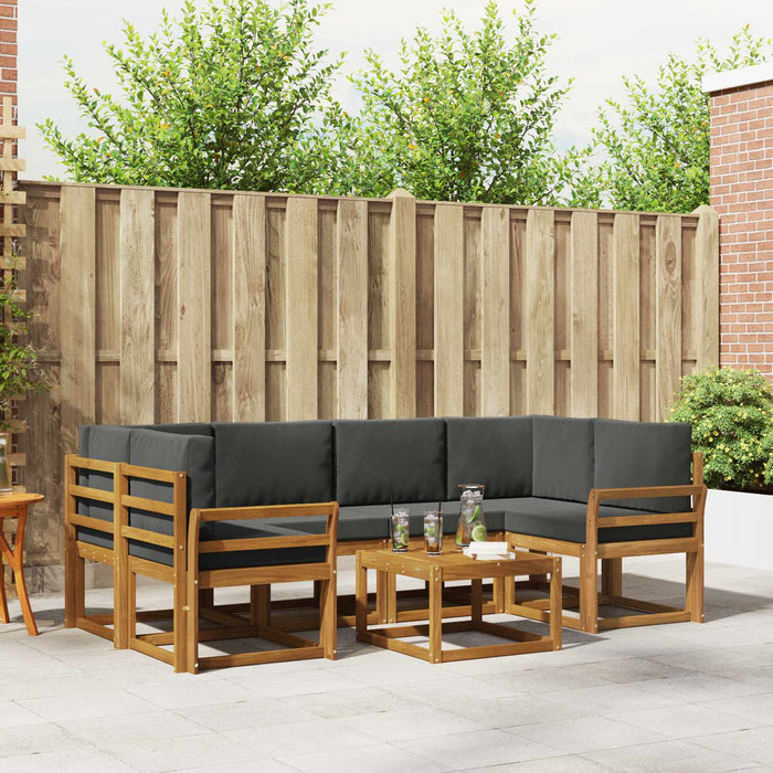 Set de canapele de exterior cu pernă 7 pcs Natural și Antracit - WALTI WALTI