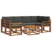 Set de canapele de exterior cu pernă 7 pcs Natural și Antracit - WALTI WALTI