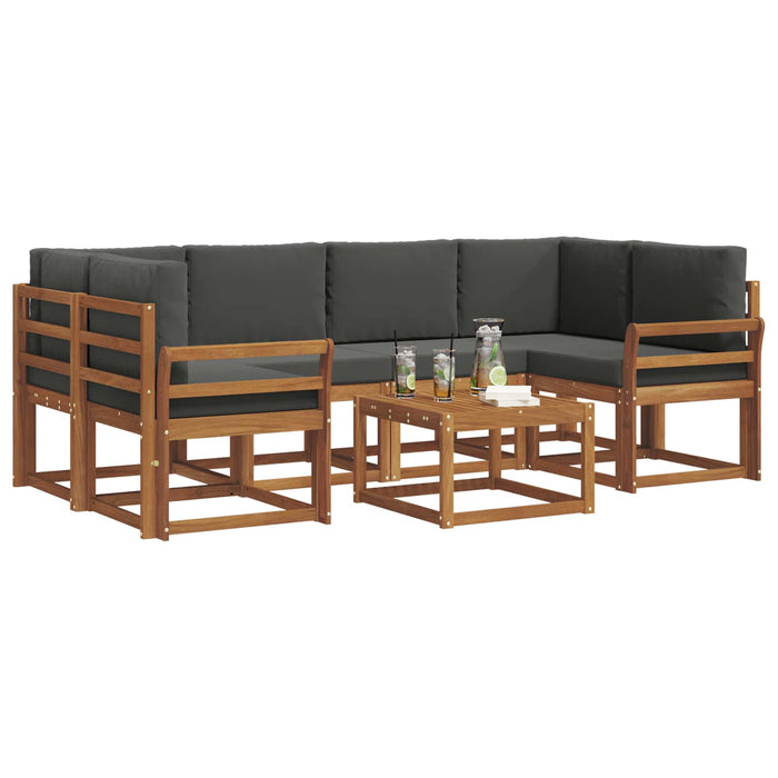 Set de canapele de exterior cu pernă 7 pcs Natural și Antracit - WALTI WALTI