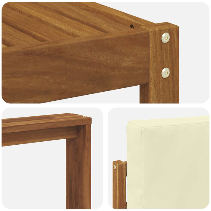 Set de canapele de exterior cu pernă 7 pcs Natural și Crem - WALTI WALTI