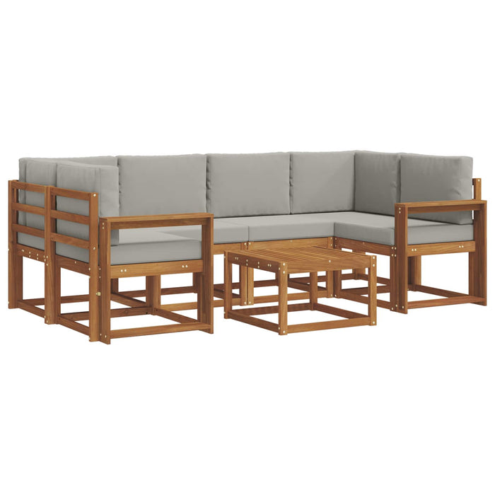 Set de canapele de exterior 7 pcs Gri natural și deschis - WALTI WALTI