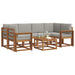 Set de canapele de exterior 7 pcs Gri natural și deschis - WALTI WALTI