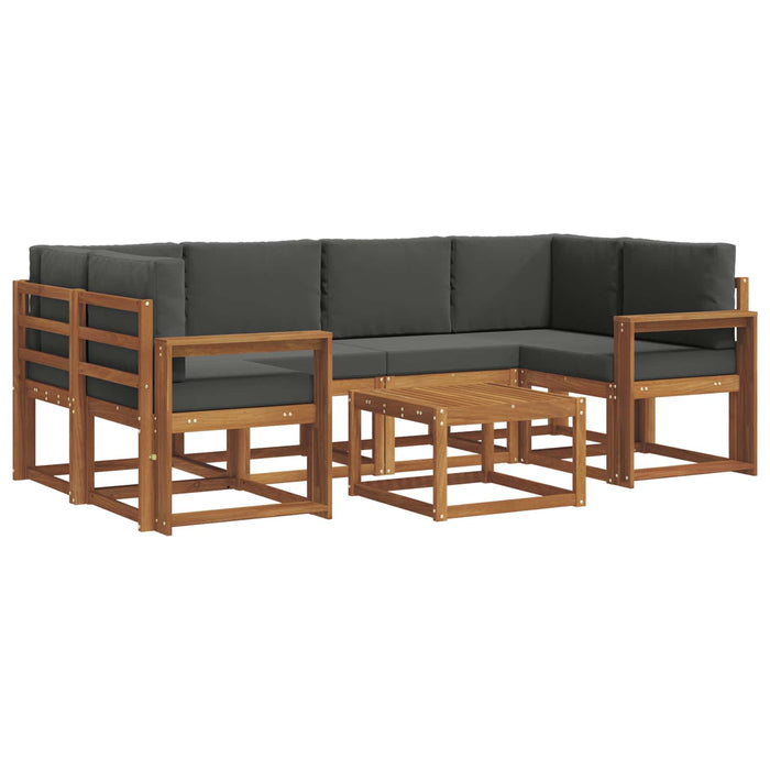 Set de canapele de exterior cu pernă 7 pcs Natural și Antracit - WALTI WALTI