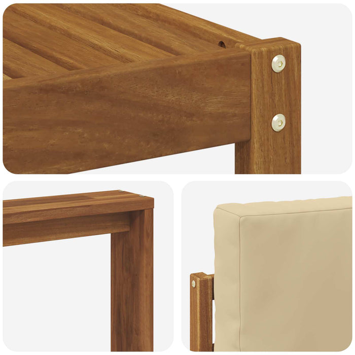 Set de canapele de exterior cu pernă 7 pcs Natural și Bej - WALTI WALTI