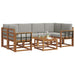 Set de canapele de exterior 7 pcs Gri natural și deschis - WALTI WALTI