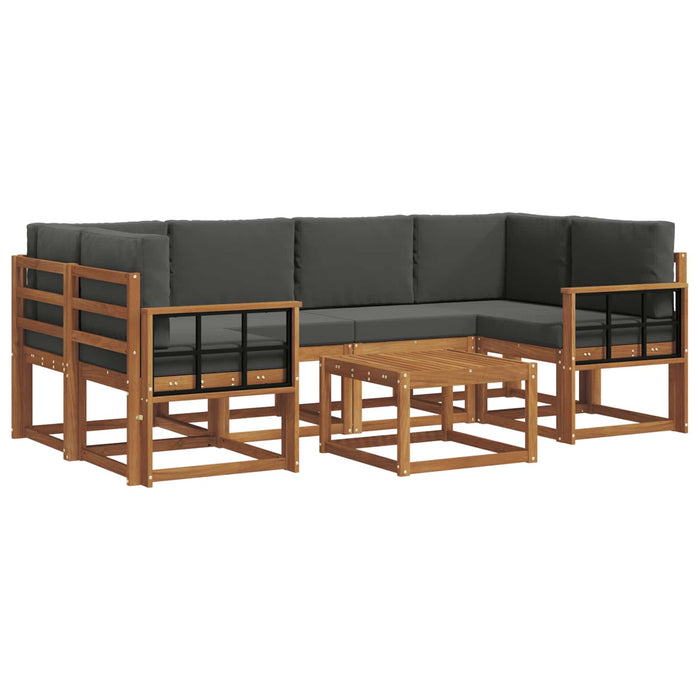 Set de canapele de exterior cu pernă 7 pcs Natural și Antracit - WALTI WALTI