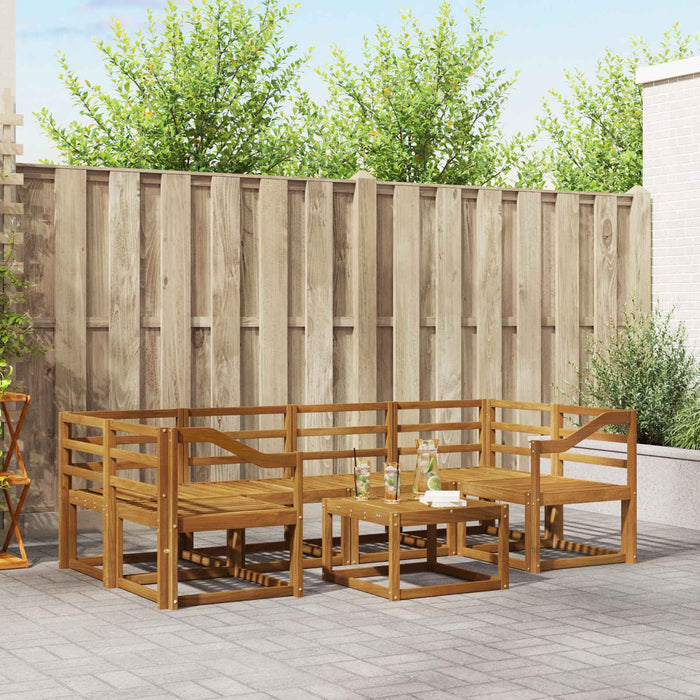 Set de canapele de exterior 7 pcs natural Lemn Solid de Acacia - WALTI WALTI