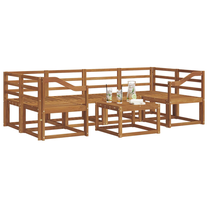 Set de canapele de exterior 7 pcs natural Lemn Solid de Acacia - WALTI WALTI