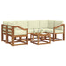 Set de canapele de exterior cu pernă 7 pcs Natural și Crem - WALTI WALTI