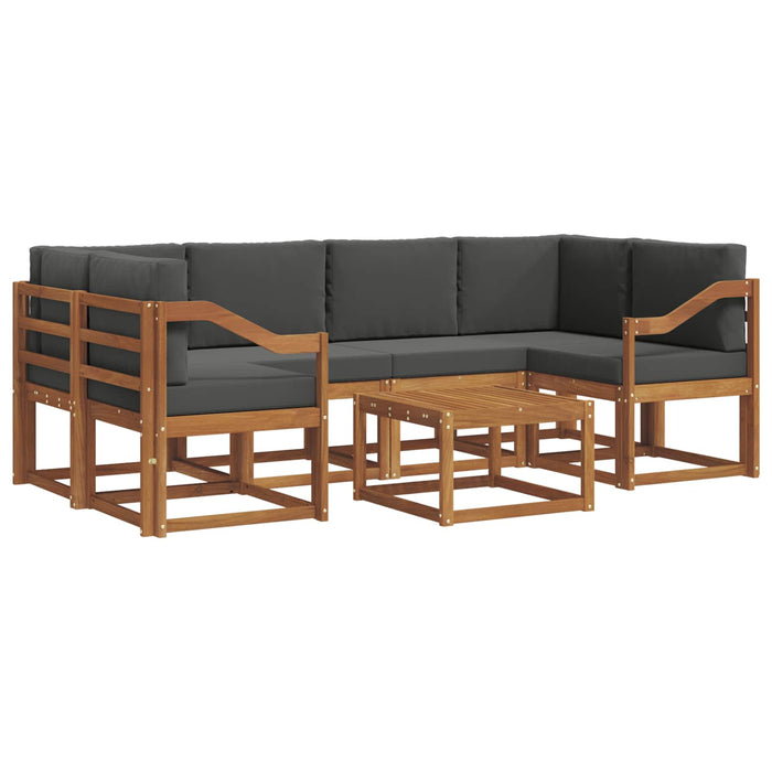 Set de canapele de exterior cu pernă 7 pcs Natural și Antracit - WALTI WALTI