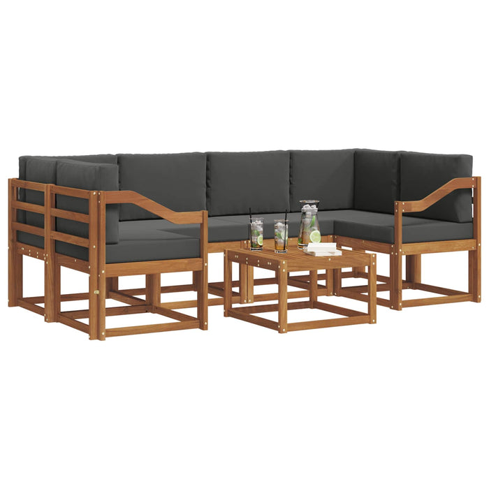 Set de canapele de exterior cu pernă 7 pcs Natural și Antracit - WALTI WALTI