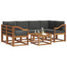 Set de canapele de exterior cu pernă 7 pcs Natural și Antracit - WALTI WALTI