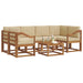 Set de canapele de exterior cu pernă 7 pcs Natural și Bej - WALTI WALTI