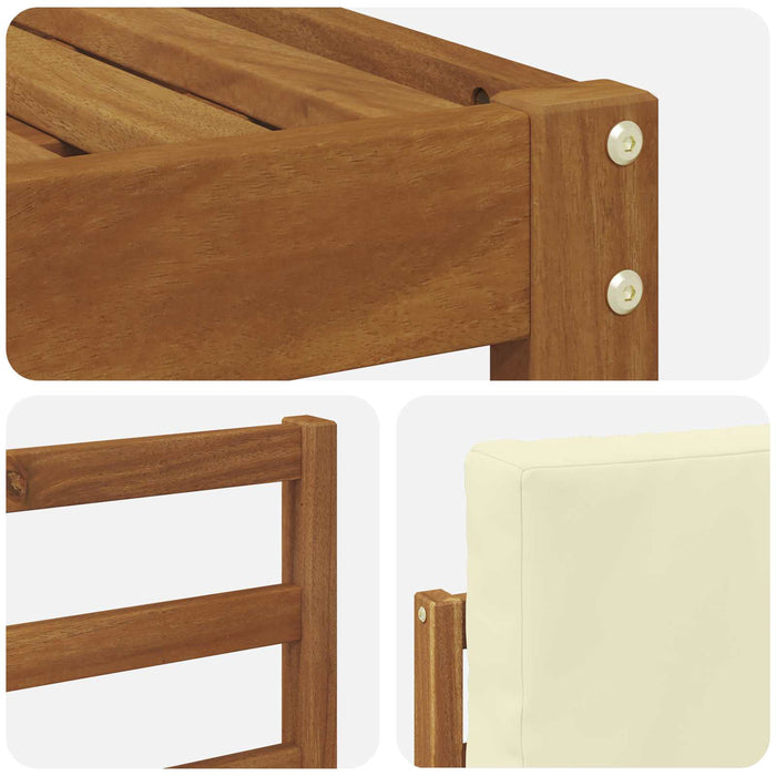 Set de canapele de exterior cu pernă 8 pcs Natural și Crem - WALTI WALTI