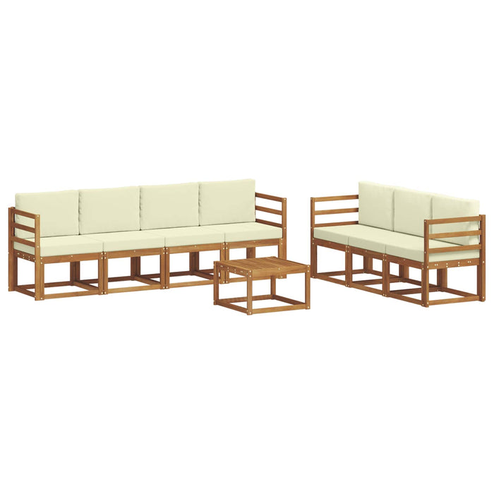 Set de canapele de exterior cu pernă 8 pcs Natural și Crem - WALTI WALTI