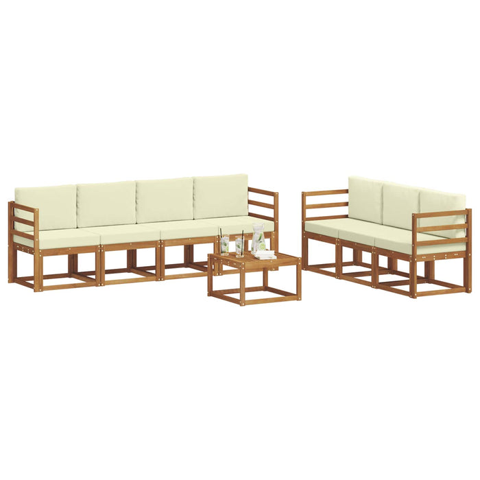 Set de canapele de exterior cu pernă 8 pcs Natural și Crem - WALTI WALTI