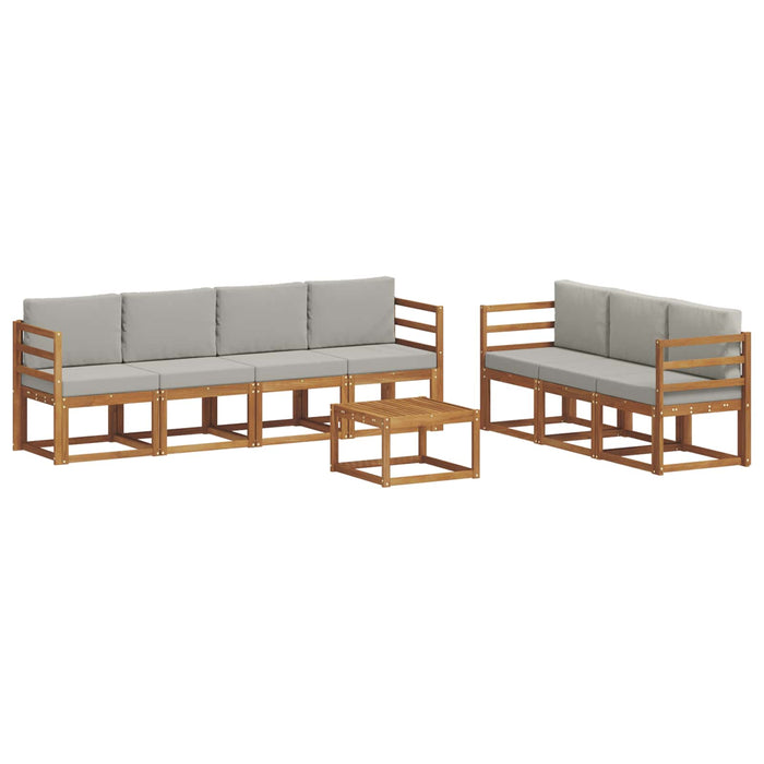 Set de canapele de exterior 8 pcs Gri natural și deschis - WALTI WALTI