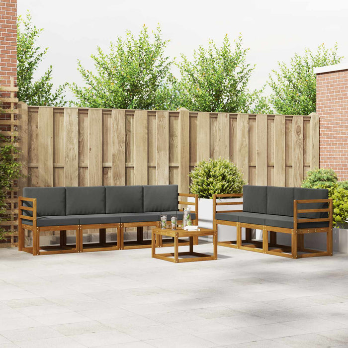 Set de canapele de exterior cu pernă 8 pcs Natural și Antracit - WALTI WALTI