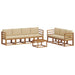 Set de canapele de exterior cu pernă 8 pcs Natural și Bej - WALTI WALTI
