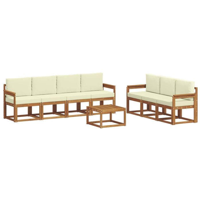 Set de canapele de exterior cu pernă 8 pcs Natural și Crem - WALTI WALTI