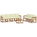 Set de canapele de exterior cu pernă 8 pcs Natural și Crem - WALTI WALTI