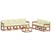 Set de canapele de exterior cu pernă 8 pcs Natural și Crem - WALTI WALTI