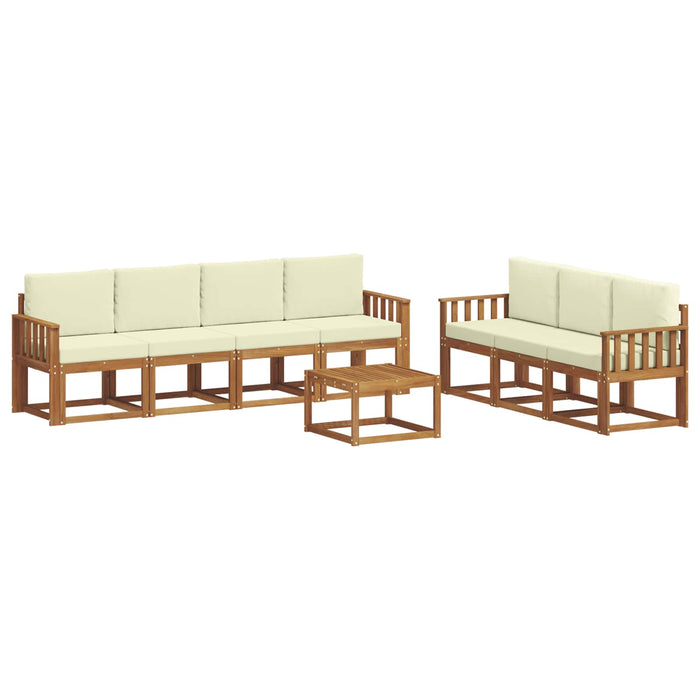 Set de canapele de exterior cu pernă 8 pcs Natural și Crem - WALTI WALTI