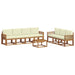Set de canapele de exterior cu pernă 8 pcs Natural și Crem - WALTI WALTI