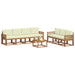 Set de canapele de exterior cu pernă 8 pcs Natural și Crem - WALTI WALTI