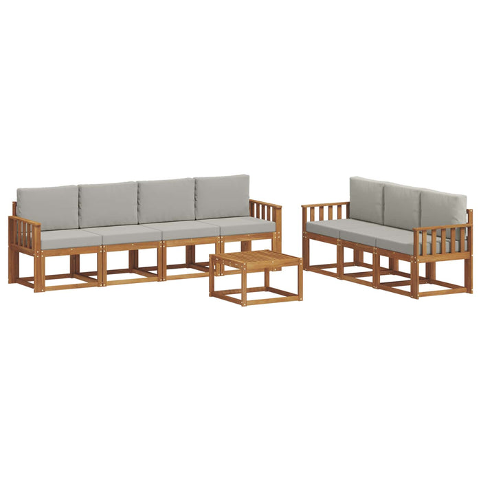 Set de canapele de exterior 8 pcs Gri natural și deschis - WALTI WALTI