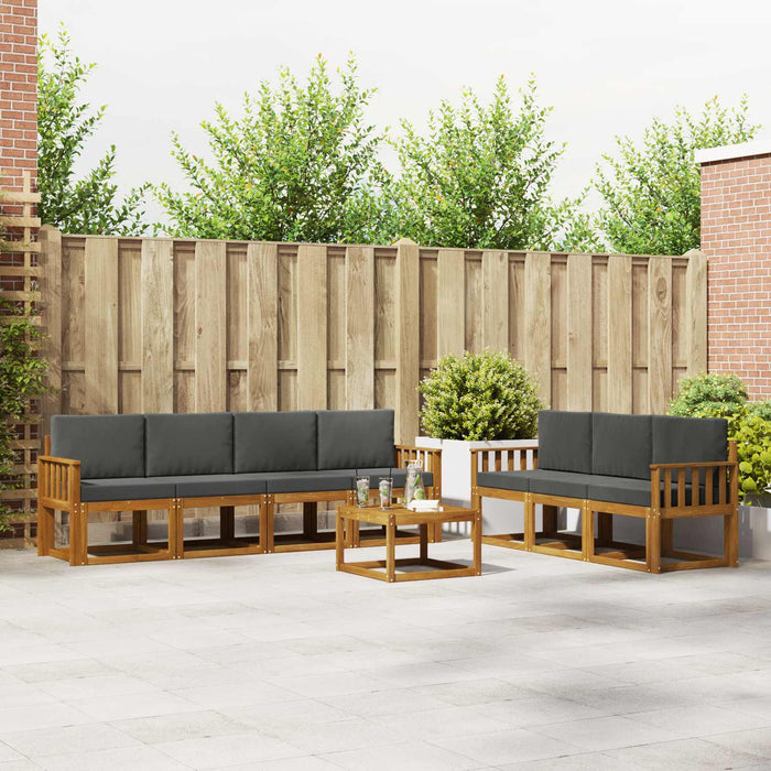 Set de canapele de exterior cu pernă 8 pcs Natural și Antracit - WALTI WALTI
