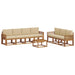 Set de canapele de exterior cu pernă 8 pcs Natural și Bej - WALTI WALTI