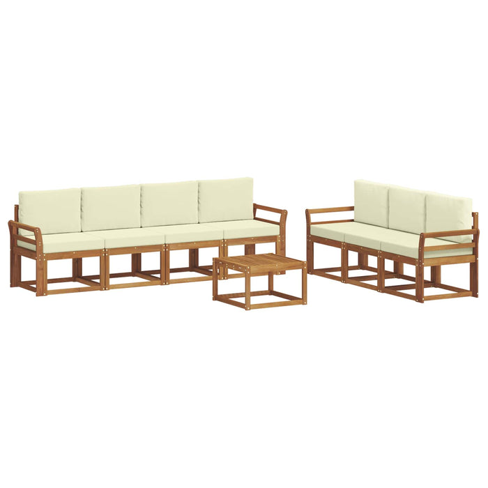 Set de canapele de exterior cu pernă 8 pcs Natural și Crem - WALTI WALTI