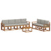 Set de canapele de exterior 8 pcs Gri natural și deschis - WALTI WALTI