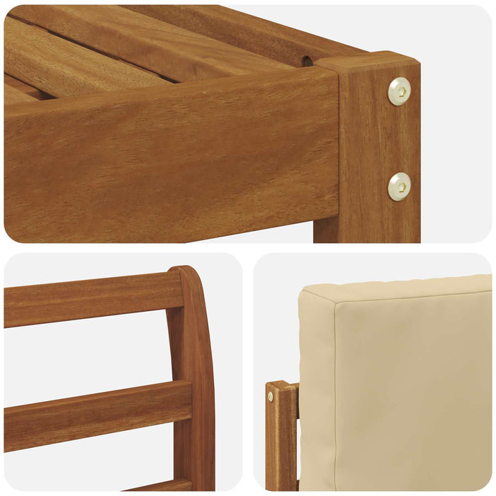 Set de canapele de exterior cu pernă 8 pcs Natural și Bej - WALTI WALTI