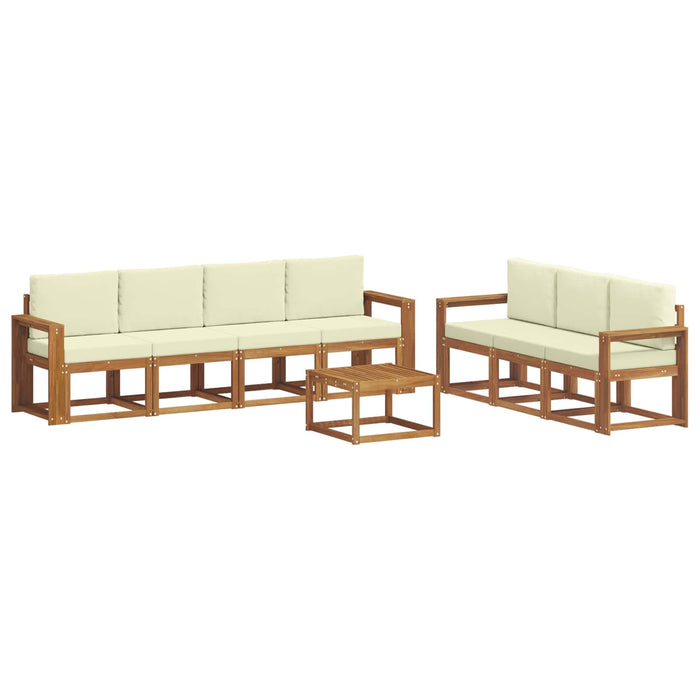 Set de canapele de exterior cu pernă 8 pcs Natural și Crem - WALTI WALTI
