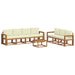 Set de canapele de exterior cu pernă 8 pcs Natural și Crem - WALTI WALTI