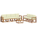Set de canapele de exterior cu pernă 8 pcs Natural și Crem - WALTI WALTI