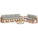 Set de canapele de exterior 8 pcs Gri natural și deschis - WALTI WALTI