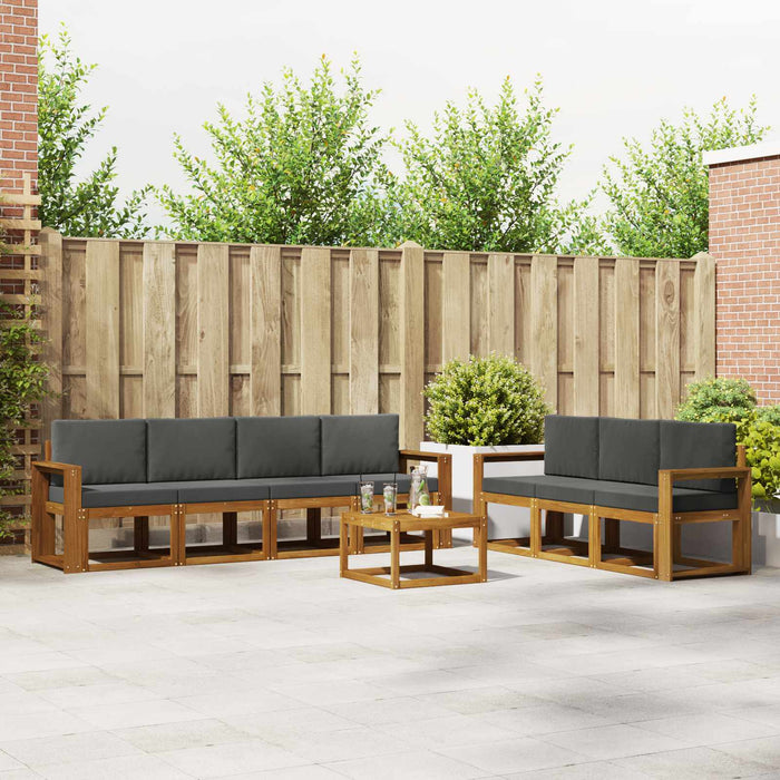 Set de canapele de exterior cu pernă 8 pcs Natural și Antracit - WALTI WALTI