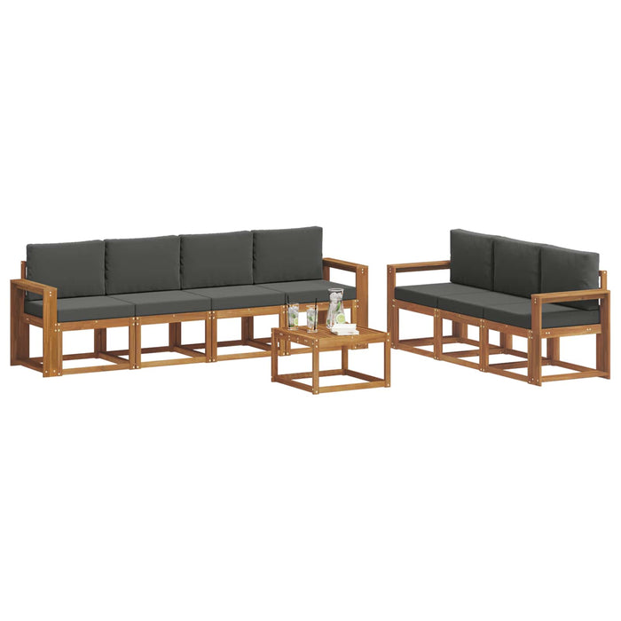 Set de canapele de exterior cu pernă 8 pcs Natural și Antracit - WALTI WALTI