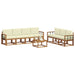 Set de canapele de exterior cu pernă 8 pcs Natural și Crem - WALTI WALTI
