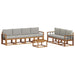 Set de canapele de exterior 8 pcs Gri natural și deschis - WALTI WALTI