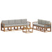 Set de canapele de exterior 8 pcs Gri natural și deschis - WALTI WALTI