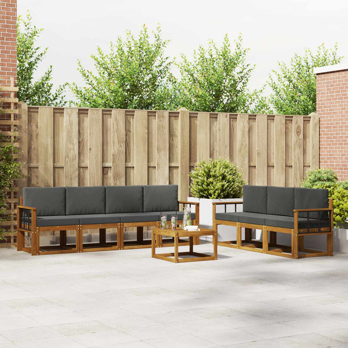 Set de canapele de exterior cu pernă 8 pcs Natural și Antracit - WALTI WALTI